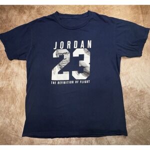 Michael Jordan NBA Blue T Shirt The Definition Of Flight #23 Mens Unisex Small